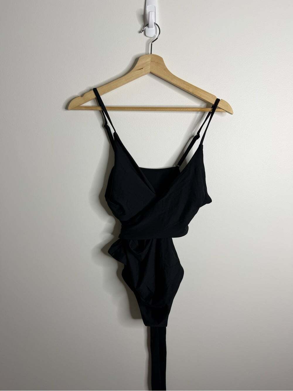 Gap Classic one piece swim suit XL black wrap bathing suit